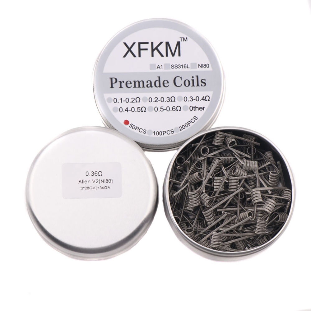 NEW XFKM 100PCS/box NI80/A1/SS - مراجعة Clapton Wire Pre Built وسعره