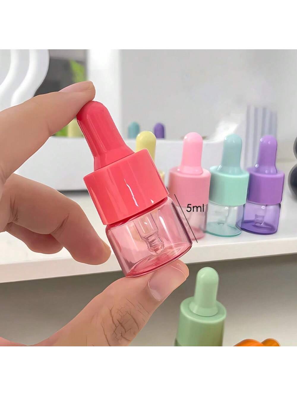 5 Pcs 5ml 10ml Colored Glass D - مراجعة Juice Bottle Dropper وسعره