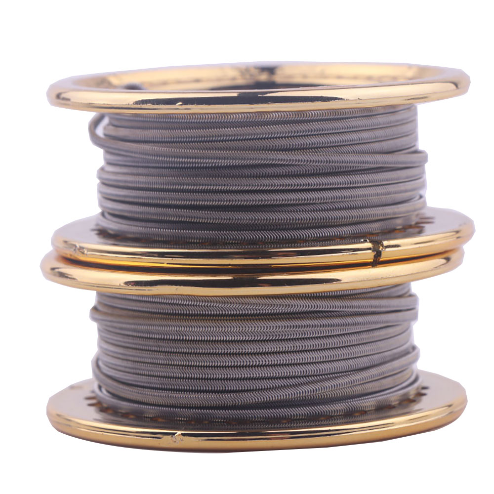 XFKM 5M/roll NI80/A1/SS316L Al - مراجعة Clapton Wire Pre Built وسعره