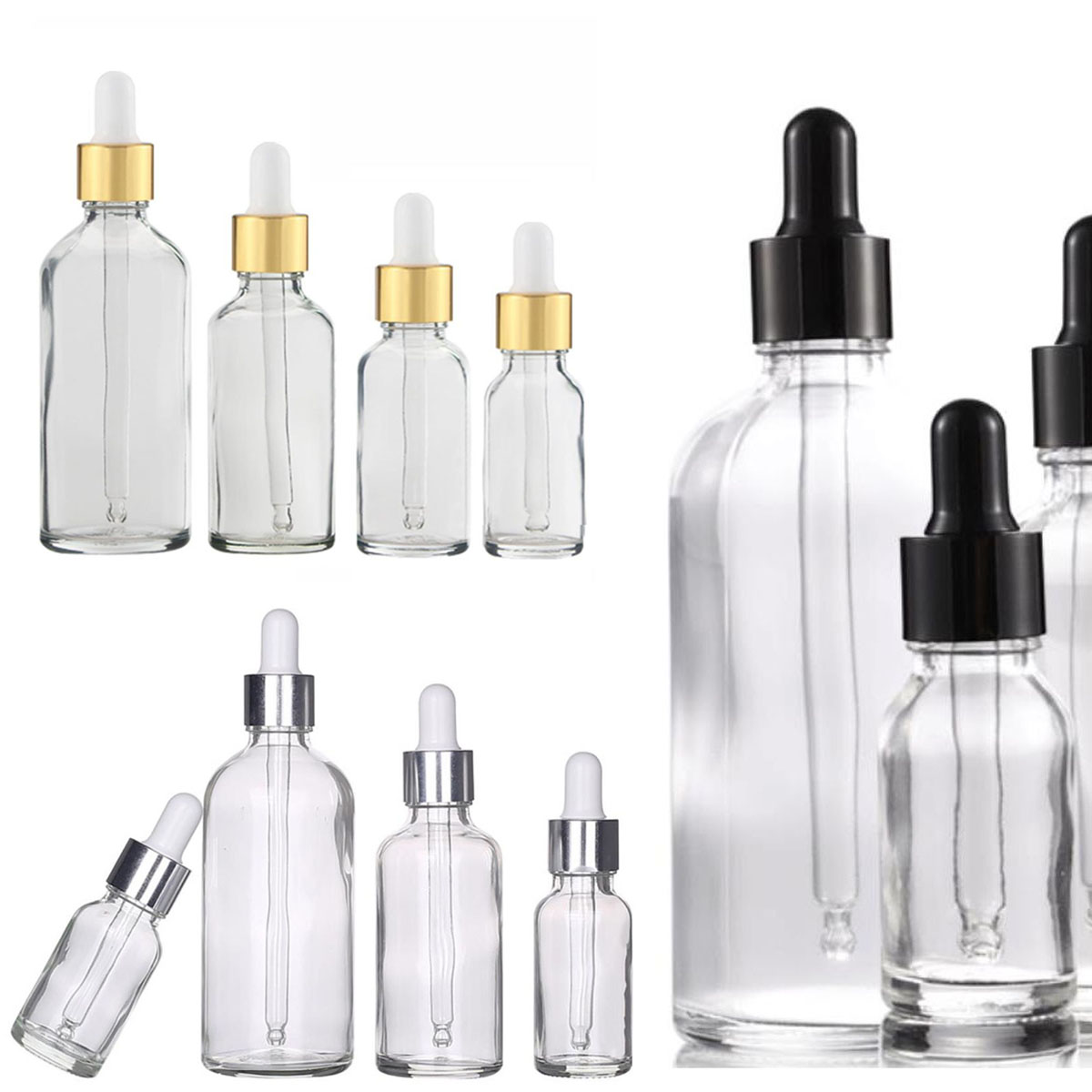 5/10/15/30/50/0ml Clear Glass  - مراجعة Juice Bottle Dropper وسعره