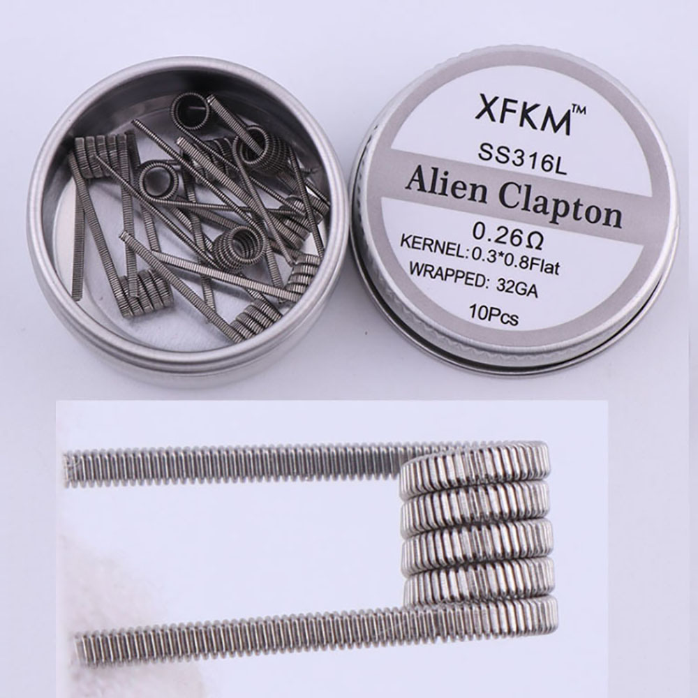 SS316L 10Pcs/Box Prebuilt Coil - مراجعة Clapton Wire Pre Built وسعره