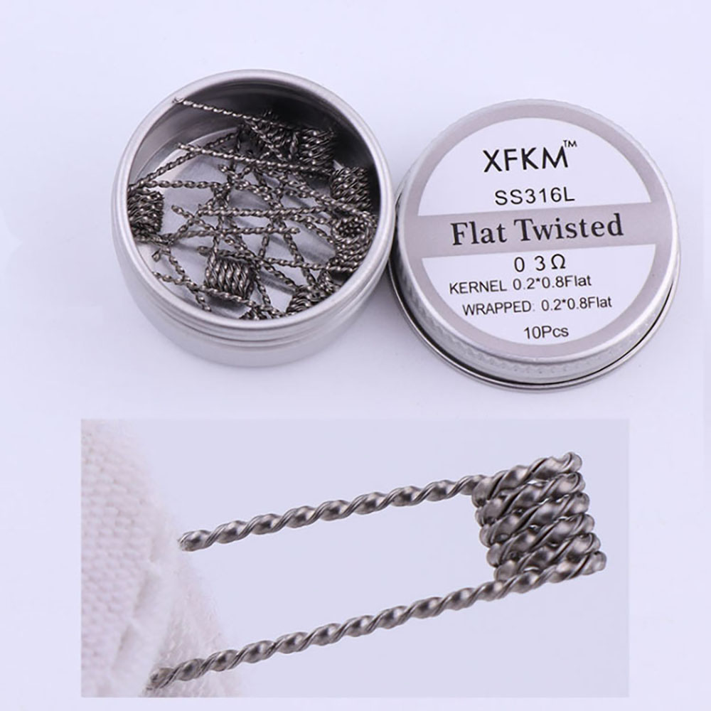 SS316L 10Pcs/Box Prebuilt Coil - مراجعة Clapton Wire Pre Built وسعره
