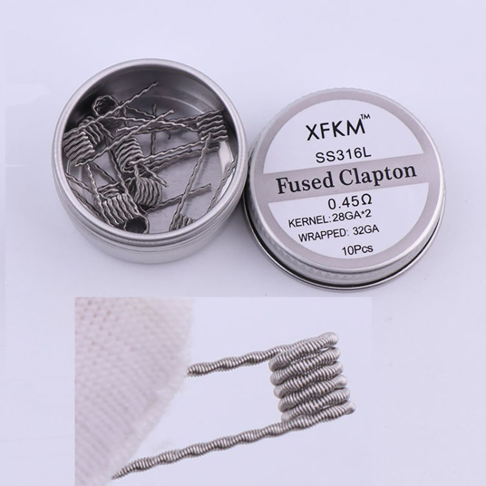 SS316L 10Pcs/Box Prebuilt Coil - مراجعة Clapton Wire Pre Built وسعره