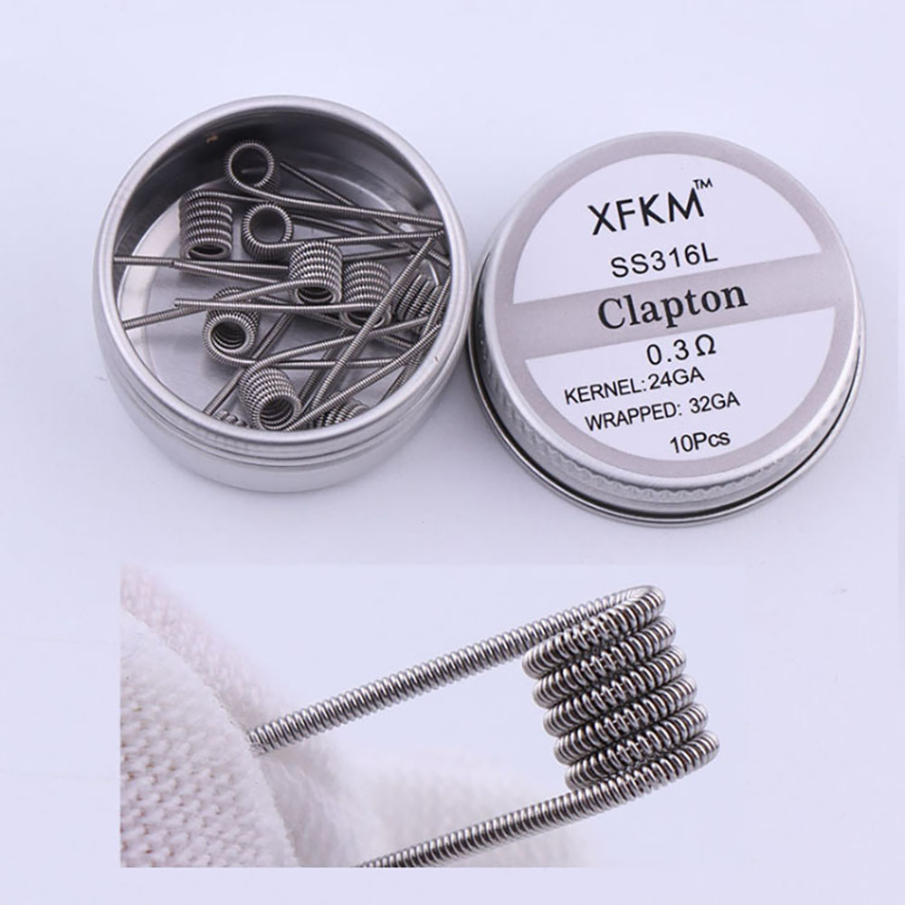 SS316L 10Pcs/Box Prebuilt Coil - مراجعة Clapton Wire Pre Built وسعره