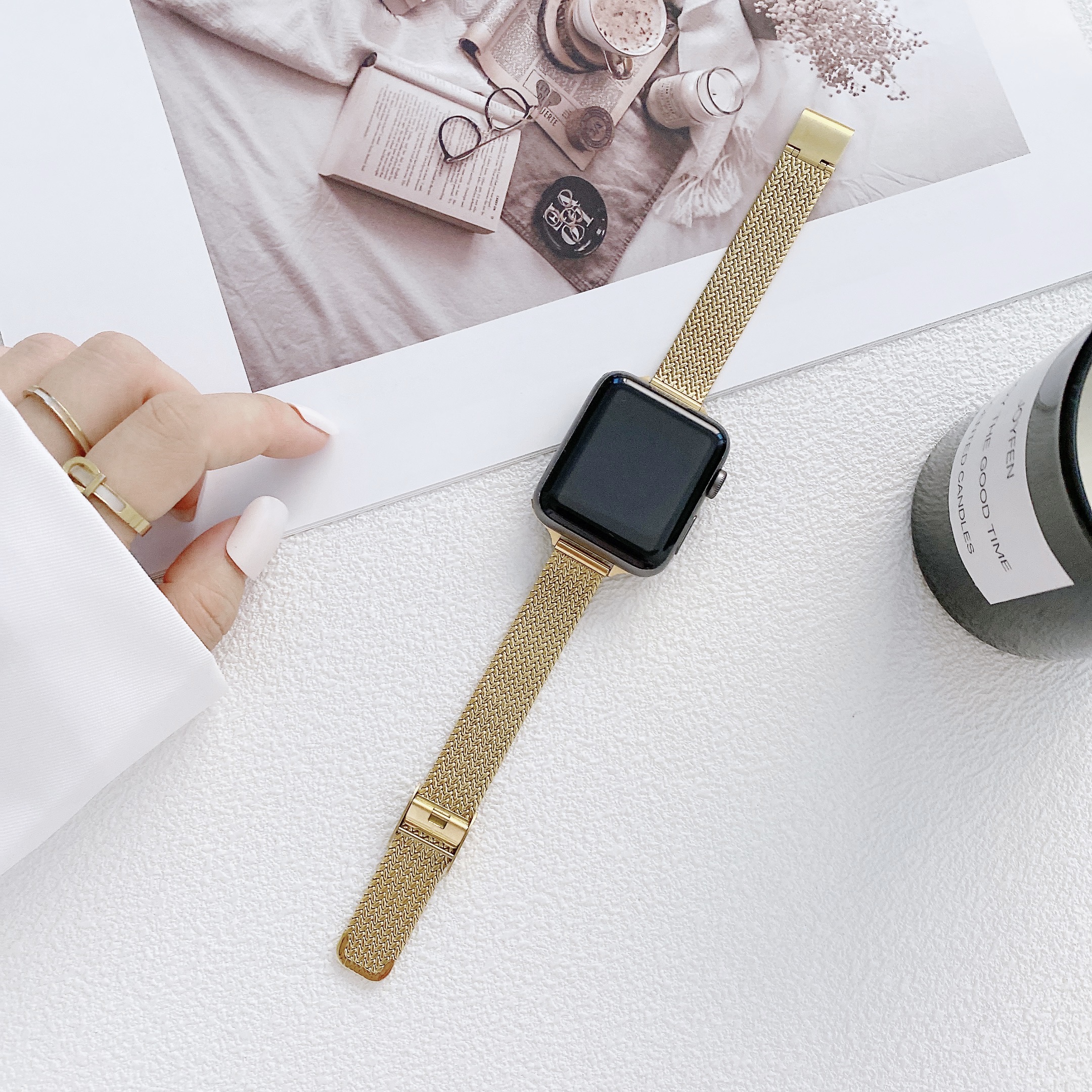 Premium Thin Metal Watch Band  - مراجعة Mesh Coil Strip وسعره