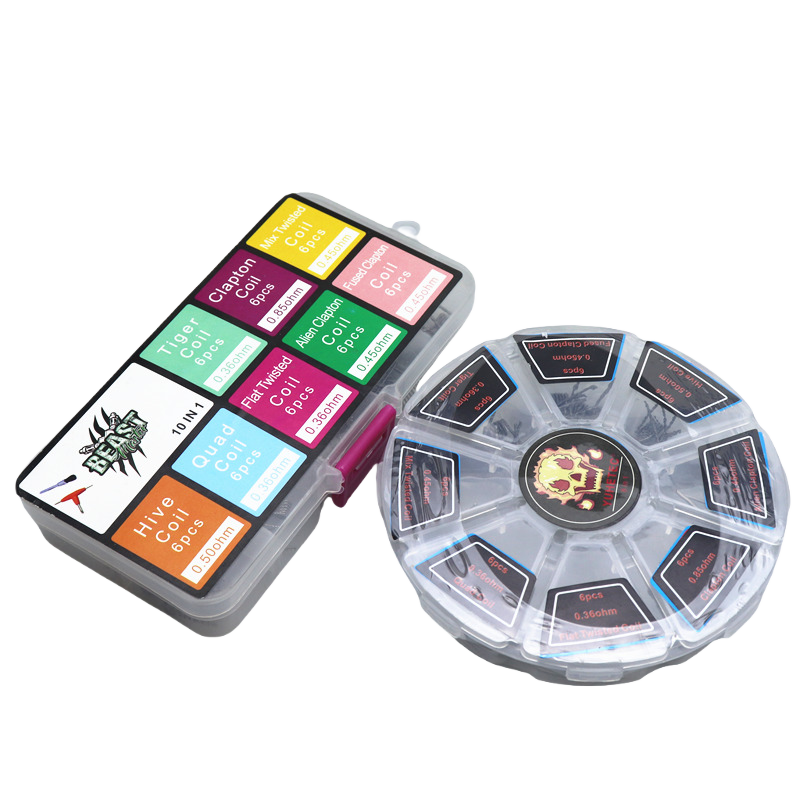 48Pcs/Set Pre Built Coils RTA  - مراجعة Clapton Wire Pre Built وسعره