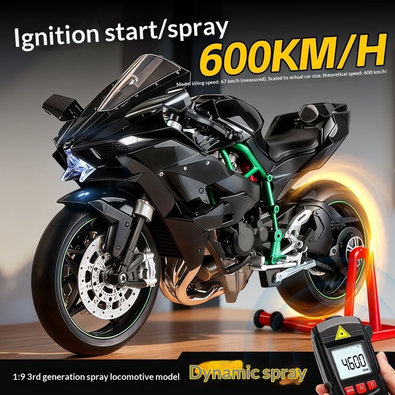 Kawasaki Ninja H2R 1:9 Scale D - مراجعة Battery Case Storage وسعره