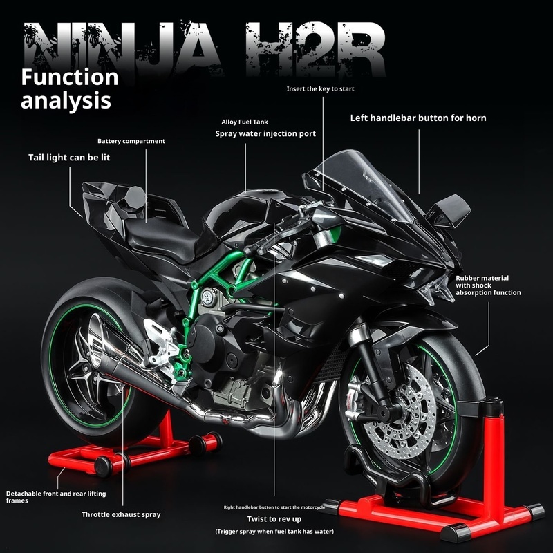 Kawasaki Ninja H2R 1:9 Scale D - مراجعة Battery Case Storage وسعره