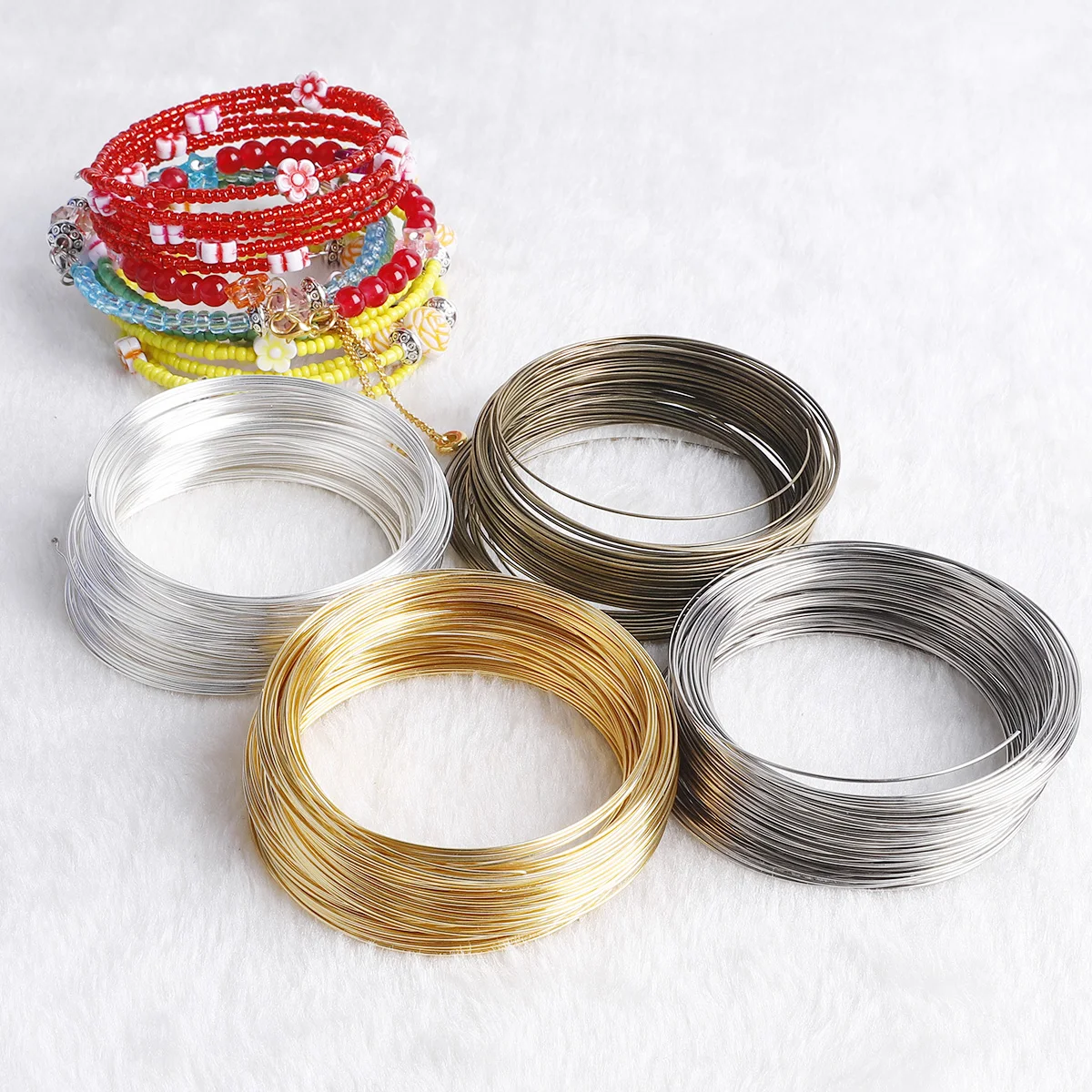 100Loops 0.6mm Memory Wire Bra - مراجعة Coil Building Kit وسعره