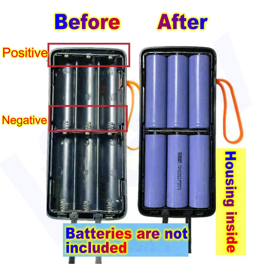 21700 Battery Power Bank Housi - مراجعة Battery Case Storage وسعره