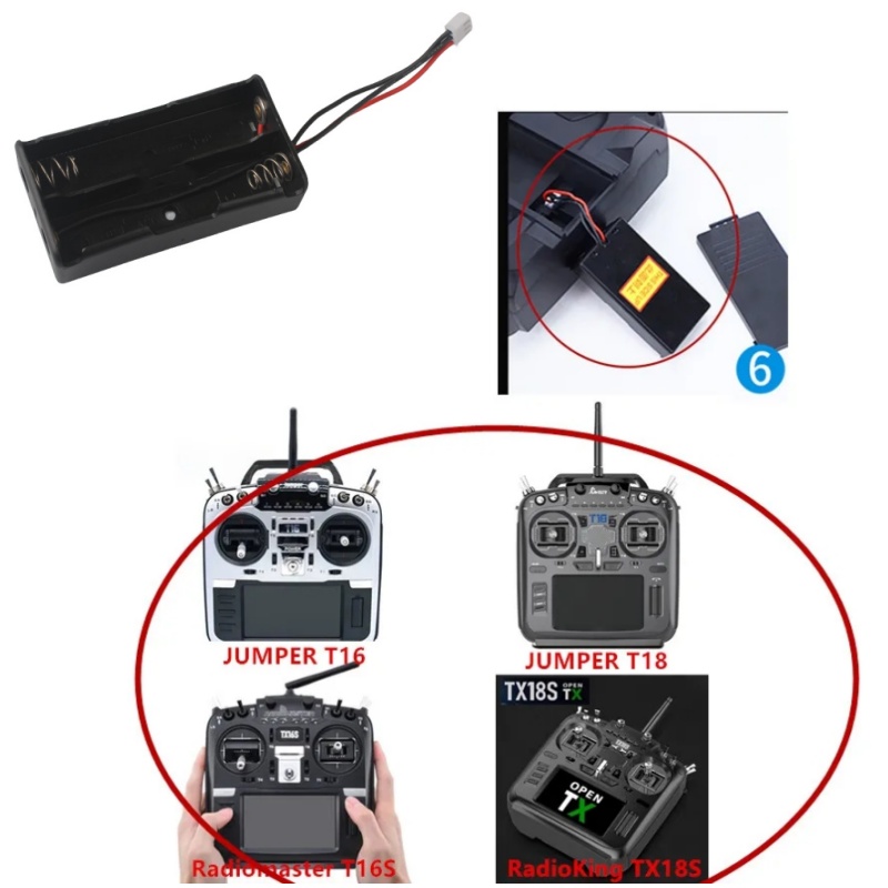 RadioMaster TX16S 2S 18650 Bat - مراجعة Battery Case Storage وسعره
