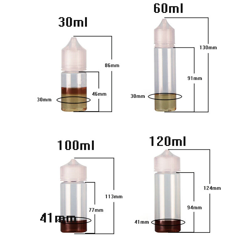 5pcs 30ml/60ml/100ml/120ml Pla - مراجعة Juice Bottle Dropper وسعره