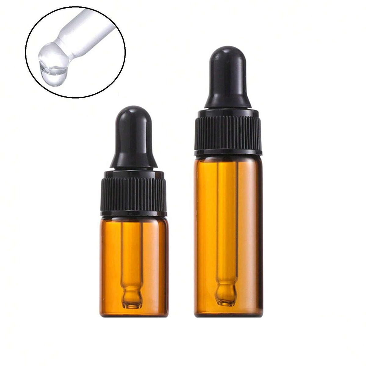 10pcs Dark Amber Glass Dropper - مراجعة Juice Bottle Dropper وسعره