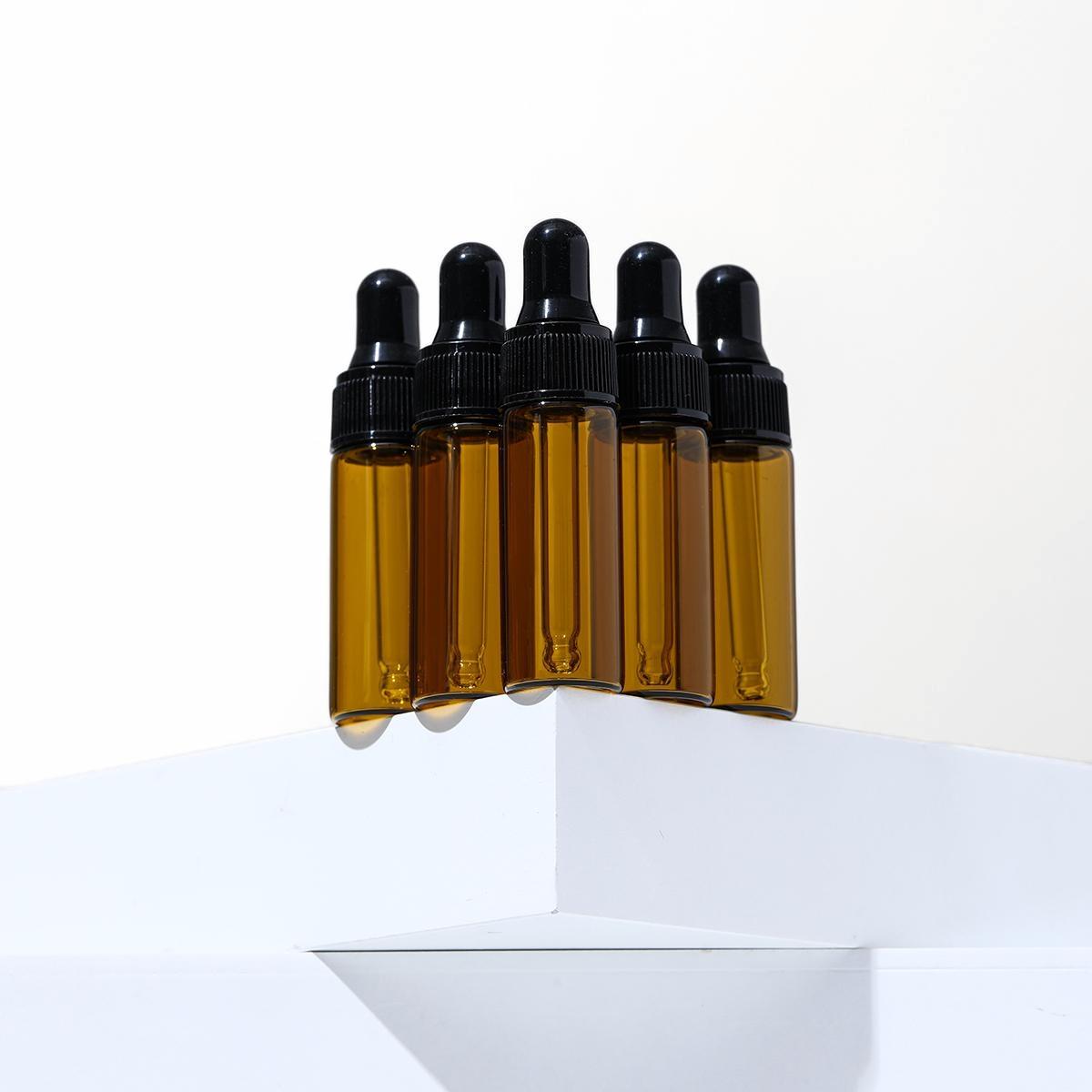 10pcs Dark Amber Glass Dropper - مراجعة Juice Bottle Dropper وسعره