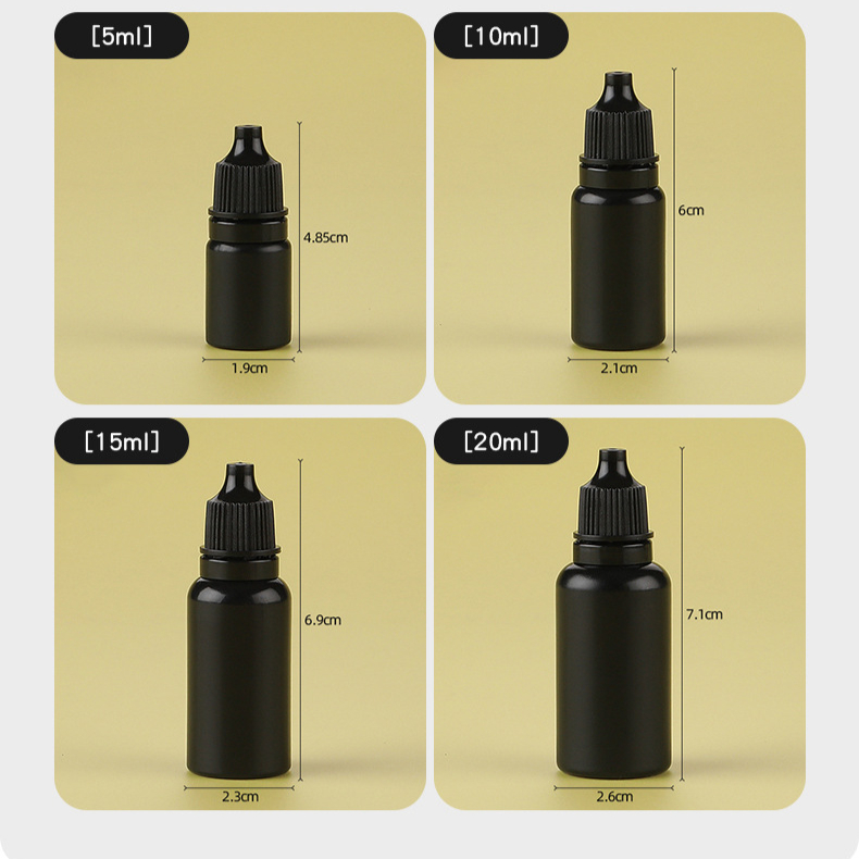 5pcs 5-20ml Black Plastic Bott - مراجعة Juice Bottle Dropper وسعره