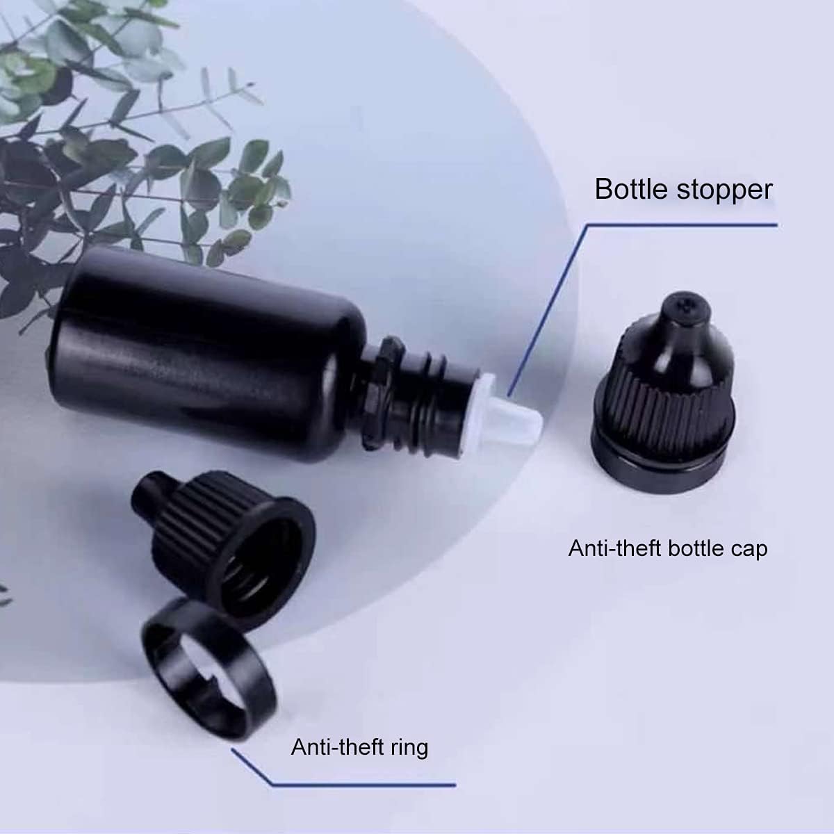 5pcs 5-20ml Black Plastic Bott - مراجعة Juice Bottle Dropper وسعره