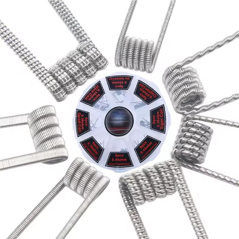 48Pcs/Set Pre Built Coils RTA  - مراجعة Clapton Wire Pre Built وسعره