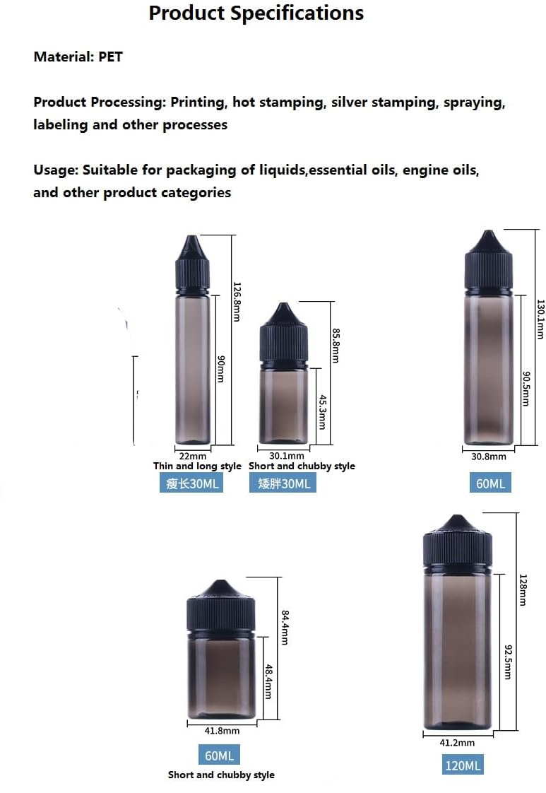 20 Pcs30-120ml PET Empty Bottl - مراجعة Juice Bottle Dropper وسعره