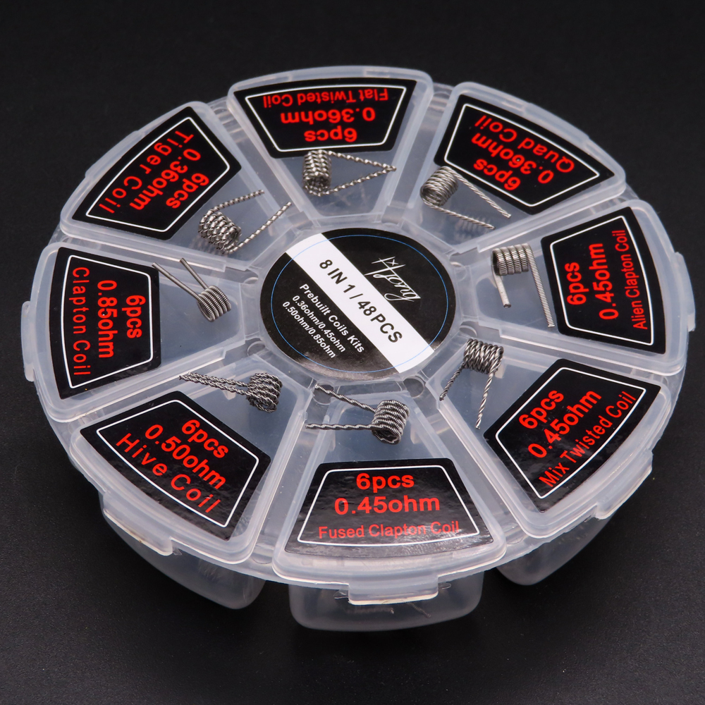 48pcs/set Premade Coils RTA RD - مراجعة Vaping Area وسعره