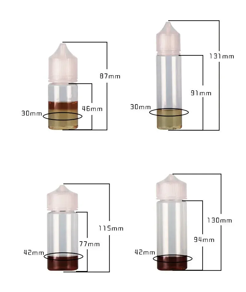 50PCS 30/60/100/120ml Empty Pl - مراجعة Juice Bottle Dropper وسعره
