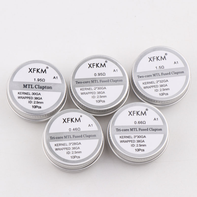 NEW XFKM 10PCS/box NI80/A1/SS3 - مراجعة Clapton Wire Pre Built وسعره