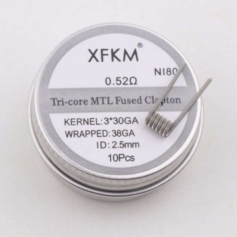 NEW XFKM 10PCS/box NI80/A1/SS3 - مراجعة Clapton Wire Pre Built وسعره