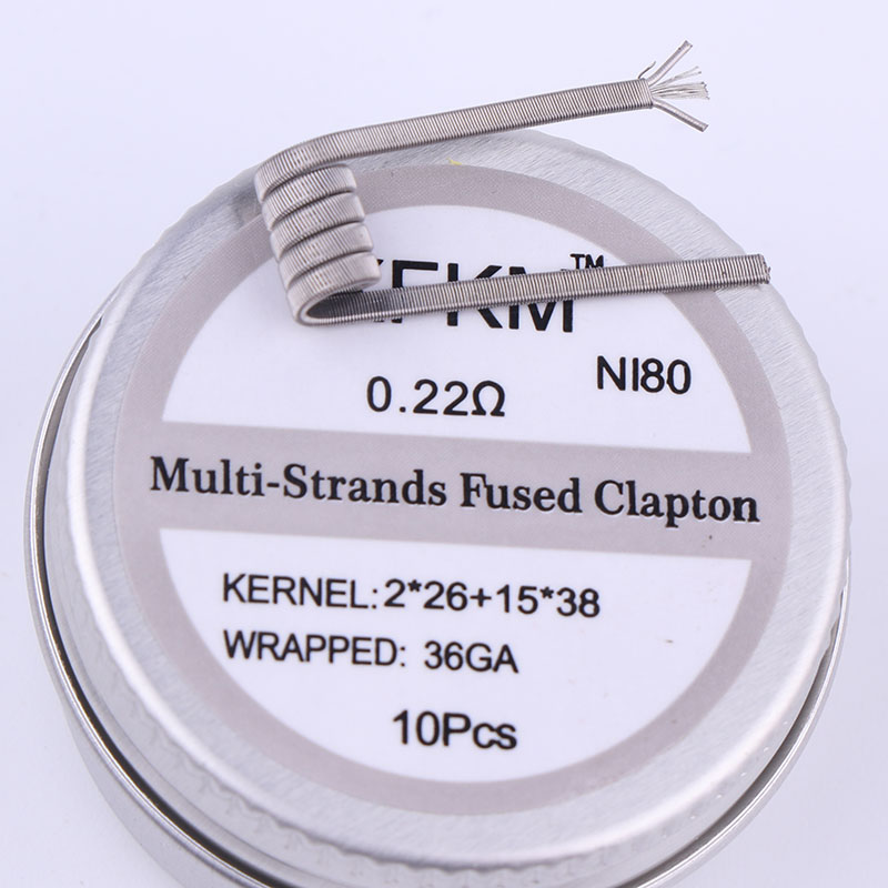 NEW XFKM 10pcs/box NI80 High D - مراجعة Clapton Wire Pre Built وسعره