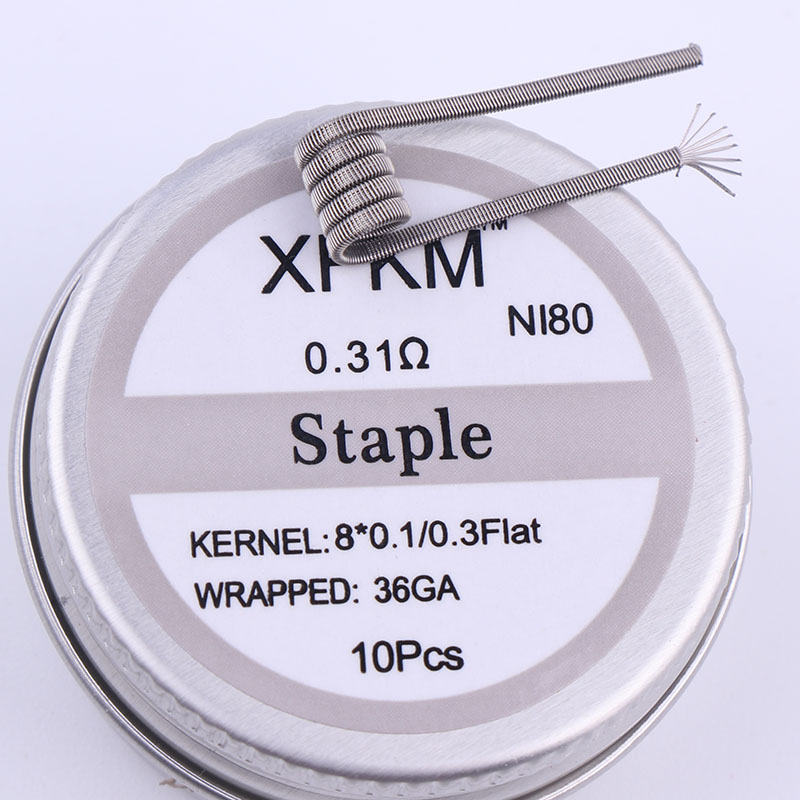 NEW XFKM 10pcs/box NI80 High D - مراجعة Clapton Wire Pre Built وسعره