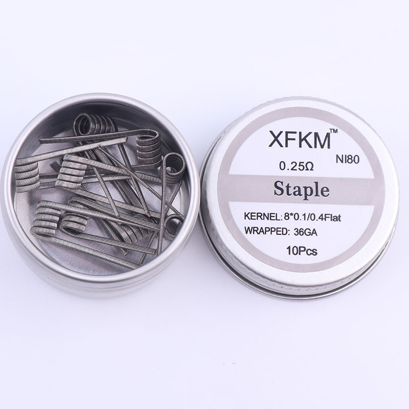 NEW XFKM 10pcs/box NI80 High D - مراجعة Clapton Wire Pre Built وسعره