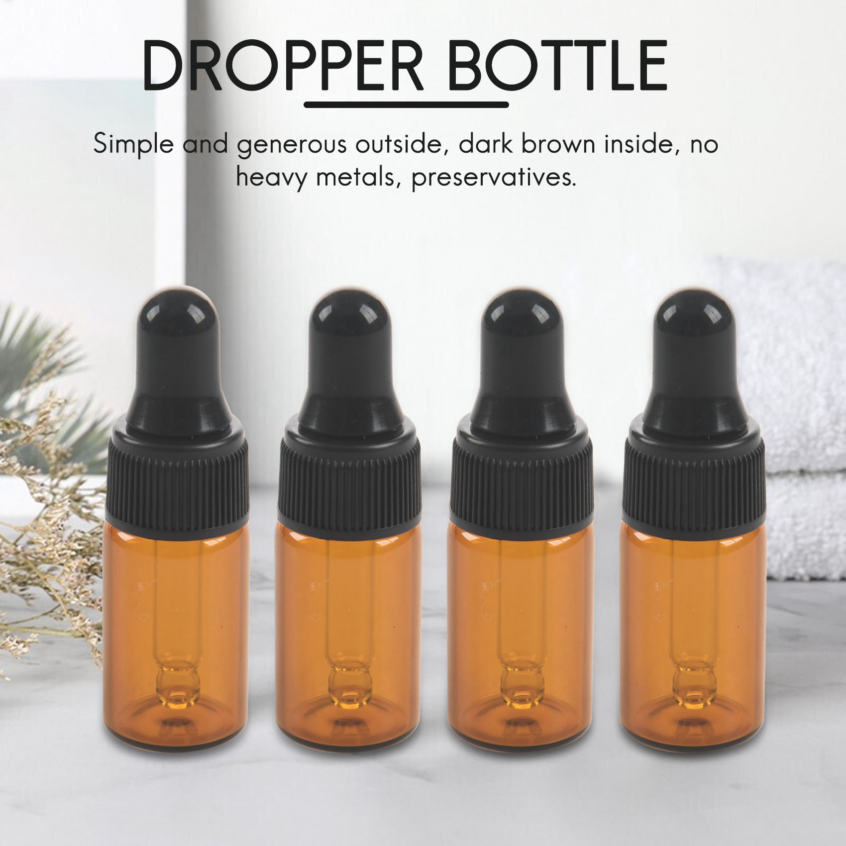 10pcs 3ml Empty brown Glass Dr - مراجعة Juice Bottle Dropper وسعره