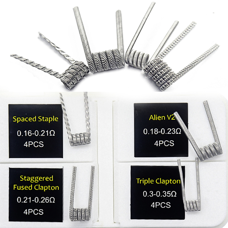 16pcs NI80 Fused Clapton Prebu - مراجعة Clapton Wire Pre Built وسعره