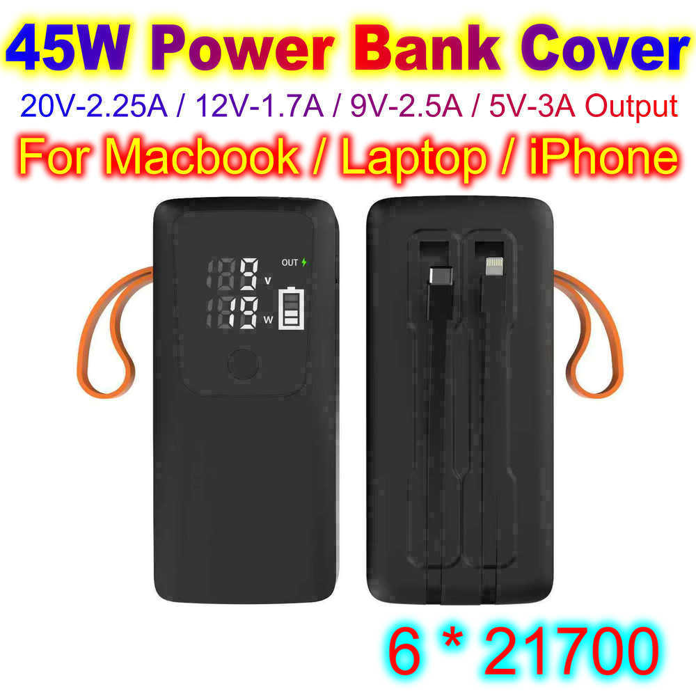 45W Power Bank Shell 21700 Bat - مراجعة Battery Case Storage وسعره