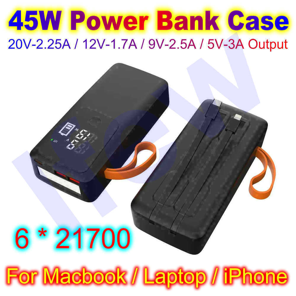 45W Power Bank Case For Macboo - مراجعة Battery Case Storage وسعره