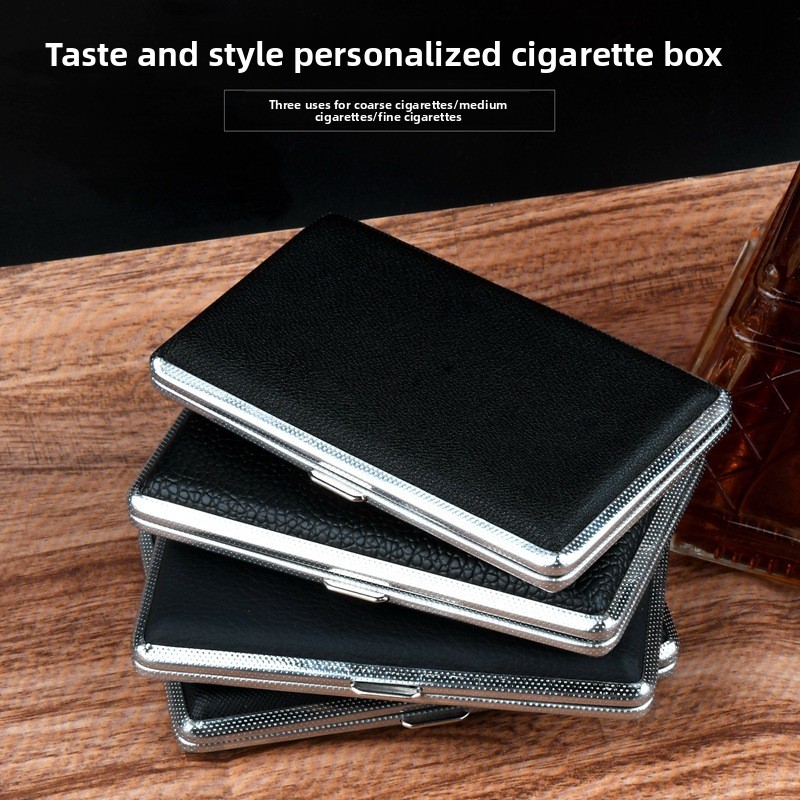 New 5.5 slim metal leather Cig - مراجعة Smoking & Vaping Accessories وسعره