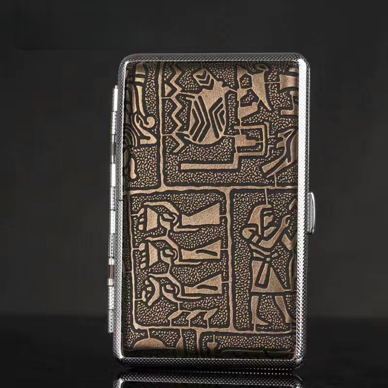 New 5.5 slim metal leather Cig - مراجعة Smoking & Vaping Accessories وسعره