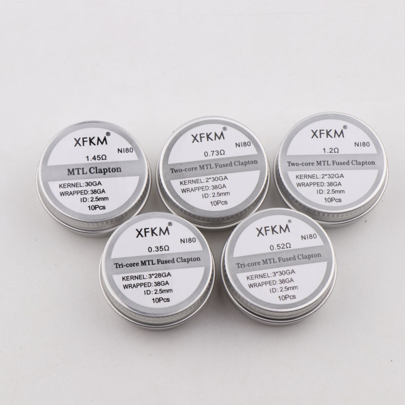 NEW XFKM 10PCS/box NI80/A1/SS3 - مراجعة Clapton Wire Pre Built وسعره